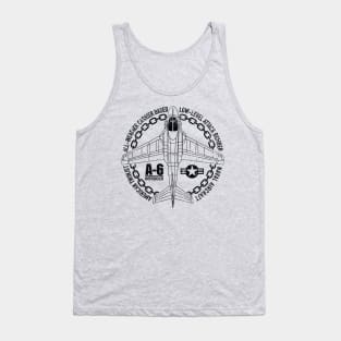 A-6 Intruder Attack Bomber Aircraft Distressed Airplane Art Tank Top